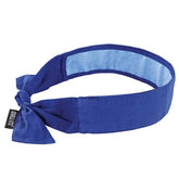 Ergodyne - Chill-Its 6700CT Evaporative Cooling Bandana Headband - PVA, Tie Closure - Solid Blue | 12567