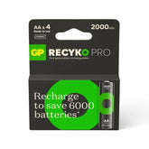 Powercell - GP Recyko 1.2v AA PRO series 2000mAh LSD - Card of 4 | 210AAHCBPRO-C4