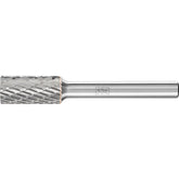 PFERD - Dia. 10 x 20mm Tungsten Carbide High-Performance Burr Tough Cylindrical Zya Shank Dia. 6.35mm Impact-Resistant | 21722152