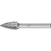 PFERD - Dia. 10 x 20mm Tungsten Carbide High-Performance Burr Tough Pointed Tree Spg Shank Dia. 6.35mm Impact-Resistant | 21722294