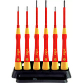 Wiha - 7 Piece Fine Screwdriver Set, Picofinish, Slotted & Phillips, Inc. Holder, VDE 1000V Insulated | WH-42989