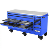 SP Tools - USA Series 73" 18-drawer Roller Cabinet - Blue | SP44826BL