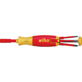 Wiha - Screwdriver With Bit Magazine Liftup Electric, Slotted, Phillips With 6 Slimbits, VDE 1000V Insulated | WH-38612