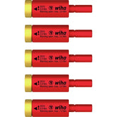 Wiha - 5 Piece Easytorque Adapter Set, For Slimbits And Slimvario Holder, VDE 1000V Insulated | WH-41479