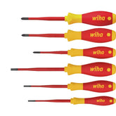 Wiha - 6 Piece Slimfix Screwdriver Set, Slotted, Phillips, Plusminus/PozidrIV Softfinish, Total Tools Exclusive | WH-38362