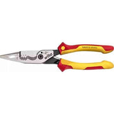 Wiha - 225mm 8-In-1 Multifunctional Pliers, Industrial Electricians, With Switchable Opening Spring, VDE 1000V Insulated | WH-46441