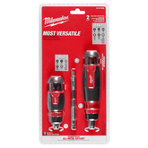 Milwaukee - 2pc 14-in-1 Ratcheting Multi-Bit and 8-in-1 Ratcheting Compact Multi-bit Screwdriver Set | 48222905