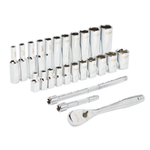 Milwaukee - 1/4” Drive 26pc Ratchet & Socket Set SAE | 48229404