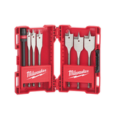 Milwaukee - 7pc Timber Spade Bit Set (10mm, 13mm, 16mm, 19mm, 22mm, 25mm, 150mm Extension) | 48270147