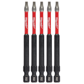 Milwaukee - SHOCKWAVE Power Bit Square Recess #2 89mm (3.5") 5Pk | 48324574