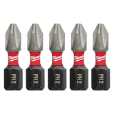 Milwaukee - SHOCKWAVE Insert Bit Phillips #2 Pkt 5 | 48324601