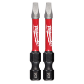 Milwaukee - SHOCKWAVE Power Bit Square Recess #3 50mm (2") 2Pk | 48324910