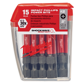 Milwaukee - SHOCKWAVE Power Bit Phillips #2 50mm (2") Pkt 15 | 48325004