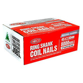 Airco - FRP45V5 Ring Shank M/Galv Coil Nails - Ctn Qty 8000 | YF45258R