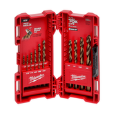 Milwaukee - Red Helix ™ Cobalt Imperial Drill Bit 15Pc Kit2 x 1/16", 1 x it 5/64", 1 x 3/32", 1 x7/64", 2 x 1/8", 1 x 9/64", 1 x 5/32", 1 x 3/16", 1 x 7/32", 2 x 1/4", 1 x 5/16" , 1 x 3/8" | 48892340