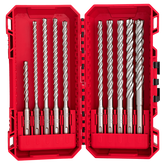 Milwaukee - Milwaukee - SDS Plus MX4 4-Cut Drill Bit 10PC Set
Ø 6 x 115 MM, Ø 5 / 6 (x2) / 6.5 (x2) / 8 (x2) / 10 / X 165mm, Ø 12 x 160mm | 49323557