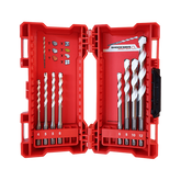 Milwaukee - Multi-Material 8Pc Drill Bit Set(1)4 x 90mm, (2)5 x 100mm, (2)6 x 100mm, (1)8 x 120mm, (1)10 x 120mm, (1)12 x 150mm | 4932471112