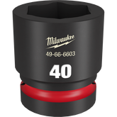Milwaukee - SHOCKWAVE 1" Drive 40mm Standard 6 Point Impact Socket | 49666603