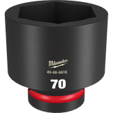 Milwaukee - SHOCKWAVE 1" Drive 70mm Standard 6 Point Impact Socket | 49666616