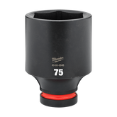 Milwaukee - SHOCKWAVE 1" Drive 75mm Deep 6 Point Impact Socket | 49666646
