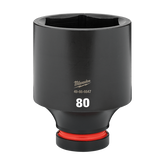 Milwaukee - SHOCKWAVE 1" Drive 80mm Deep 6 Point Impact Socket | 49666647