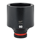 Milwaukee - SHOCKWAVE 1" Drive 90mm Deep 6 Point Impact Socket | 49666649