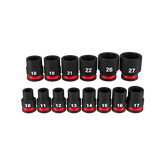 Milwaukee - SHOCKWAVE 1/2" Drive 14PC Metric Standard 6 Point Impact Socket Set | 49667013
