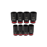 Milwaukee - SHOCKWAVE 3/4" Drive 8PC SAE Deep 6 Point Impact Socket Set | 49667018