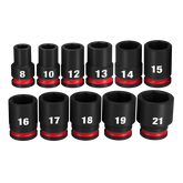 Milwaukee - SHOCKWAVE 3/8" Drive 11PC Metric Standard 6 Point Impact Socket Set | 49667050