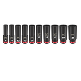 Milwaukee - SHOCKWAVE 3/8" Drive 10PC Metric Deep 6 Point Impact Socket Set | 49667051