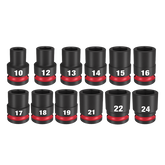 Milwaukee - SHOCKWAVE 1/2" Drive 12PC Metric Standard 6 Point Impact Socket Set | 49667052
