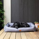Superior Pet Goods - Pet Bed - Ripstop Dog Lounger - Small, Steel Grey | PSSPGDLR4