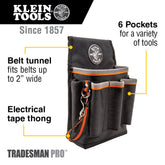Klein Tools - Tradesman Pro Tool Pouch 9 Pockets 9.5 x 7.5 | A-5242