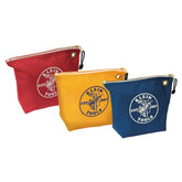 Klein Tools - Zipper Bags Asstd Canvas Tool Pouch 3pk | A-5539CPAK