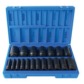Action - 19 Piece 1/2 Drive 6-Point Imperial Deep Socket Set | 600221901