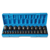 Action - 26 Piece 1/2" Drive Metric Standard Impact Socket Set - Carton (x4) | 605202601-4