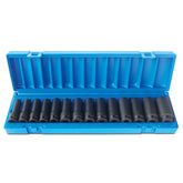 Action - 14 Piece 1/2" Drive Metric Deep Impact Socket Set - Carton (x4) | 605221402-4