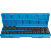 Action - 28 Piece 1/2" Drive 6-Point Metric & Imperial Impact Socket Set | 607202801