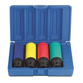 Action - 4 Piece 3/8" Drive 6-Point Wheel Nut Impact Socket Set | 611160401