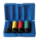 Action - 4 Pieces 1/2 Drive, 6-Point Metric Deep Socket Set | 611260401