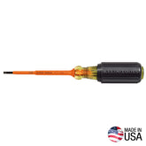Klein Tools - 1/8" Insulated Slotted Screwdriver | A-612-4-INS