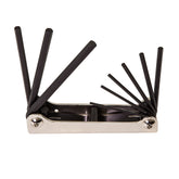 NINE-KEY FOLDING HEX KEY SET. INCH SIZES | A-70591