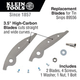 Klein Tools - Tin Snips 3.5in Straight Cutting Blades