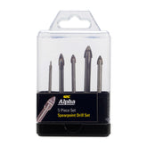 ALPHA 5 Piece Spearpoint Drill Set