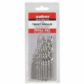 Saber - 12 Piece Bright HSS Jobber Refill Set | 8002-M1S