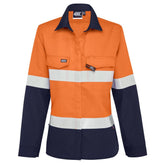 Worksense - Shirt Boomerang CWL91864F 2T Taped PPE2 FR Ladies Orange/Navy Size 16 | CWL91864FONW016