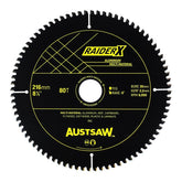 AustsawRaiderX Aluminium Multi Material Blade | 216mm x 30 x 80T