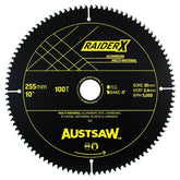 AustsawRaiderX Aluminium Multi Material Blade | 255mm x 30 x 100T