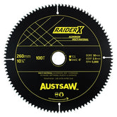 Austsaw - RaiderX Aluminium Multi Material Blade | 260mm x 30 x 100T | ABRX26030100