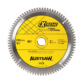 Austsaw- 235mm (9 1/4in) Aluminium Blade Triple Chip - 25/16mm Bore - 80 Teeth
